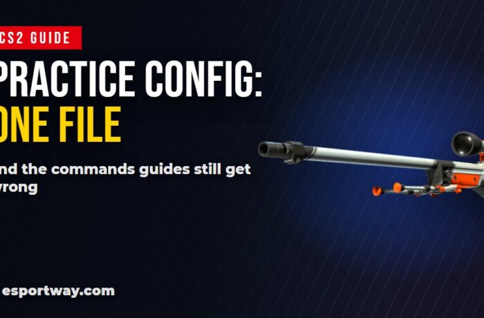 CS2 practice server config: one file, and two commands most guides get wrong